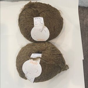 GGH Esprit Olive Brown Yarn 2 skeins. Color 11 NWT